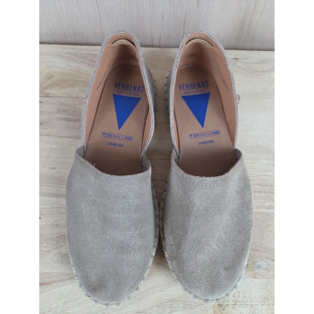 Verbenas Suede Espadrilles Made in Spain Women Size 38 US 7.5 Boho Euro Summer